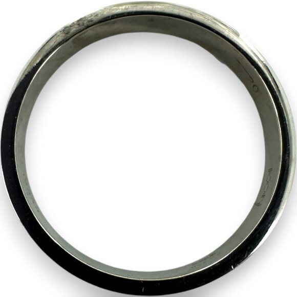 GUCCI Icon Thin 18kt White Gold Monogramed GG 4mm Band - Picture 5 of 5
